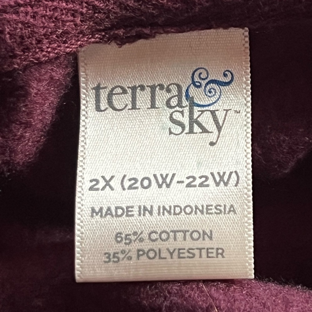 Terra and Sky Women's Plus Fleece Hoodie - Size 2X - Picture 9 of 13